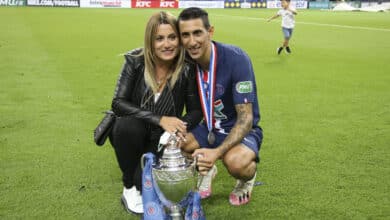 Ángel Di María y su esposa, Jorgelina Cardoso