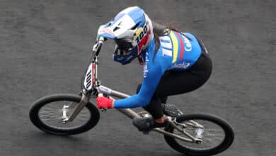 Mariana Pajón, campeona olímpica de nacionalidad colombiana, lista para conquistar París.