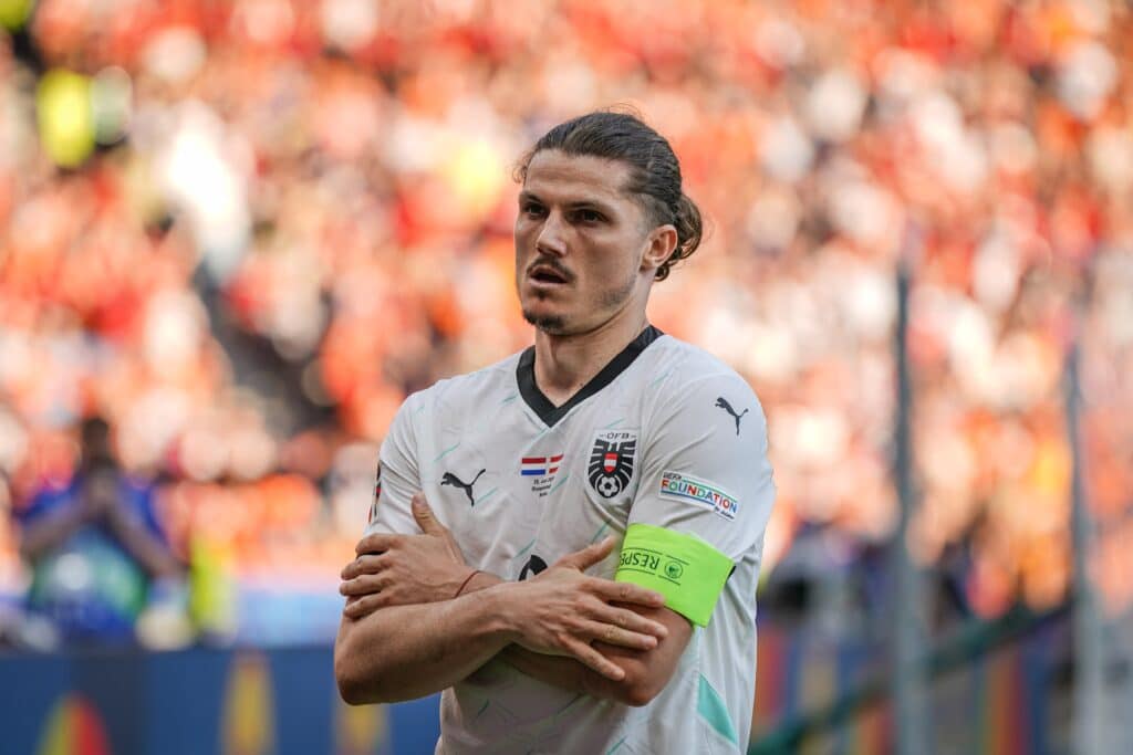 Marcel Sabitzer es una de las claves para Austria vs Turquía. (Photo by Peng Ziyang/Xinhua via Getty Images)