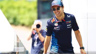 Checo Pérez se muestra tranquilo en las libres del GP de Bélgica.