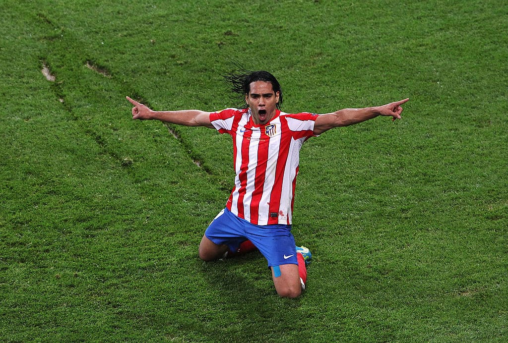 Radamel Falcao en su mejor época con el Atlético de Madrid en champions league