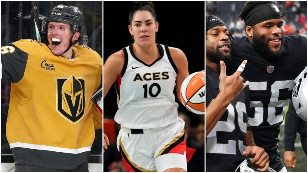 Golden Knights, Aces y Raiders, los equipos que existen en Las Vegas.
