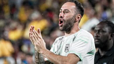 David Ospina, arquero y capitán de Atlético Nacional en el segundo semestre del 2024, partido Fortaleza vs. Atlético Nacional