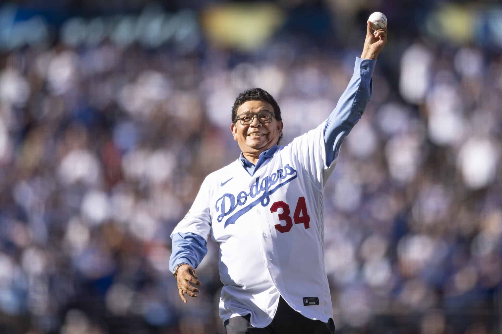 Fernándo Valenzuela, el legendario pitcher mexicano de los LA Dodgers.
