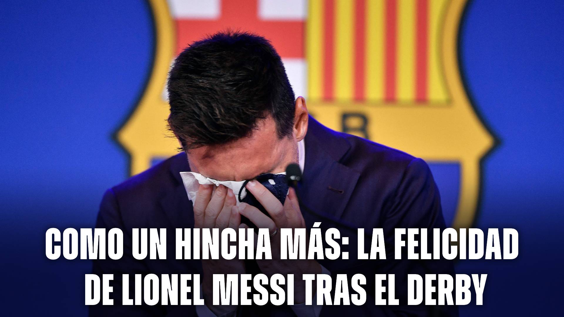La felicidad de Lionel Messi luego de la goleada de Barcelona sobre Real Madrid
