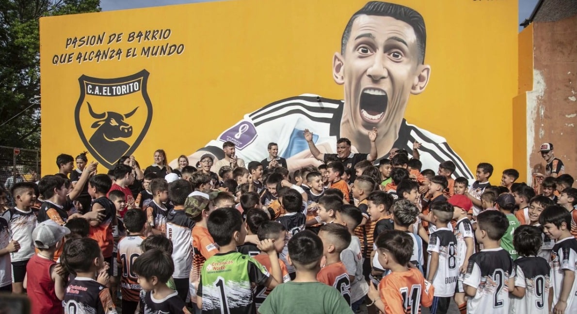 Ángel Di María ya tiene nuevo mural en Rosario