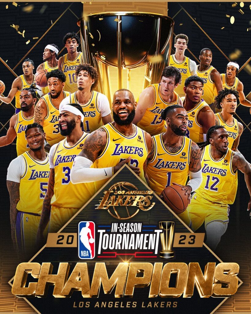Los Ángeles Lakers es el único equipo que salió campeón de la Emirates NBA Cup.