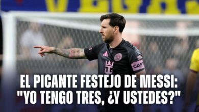 Lionel Messi y un picante festejo en el gol ante América