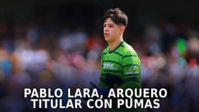 Pablo Lara como portero titular con Pumas.