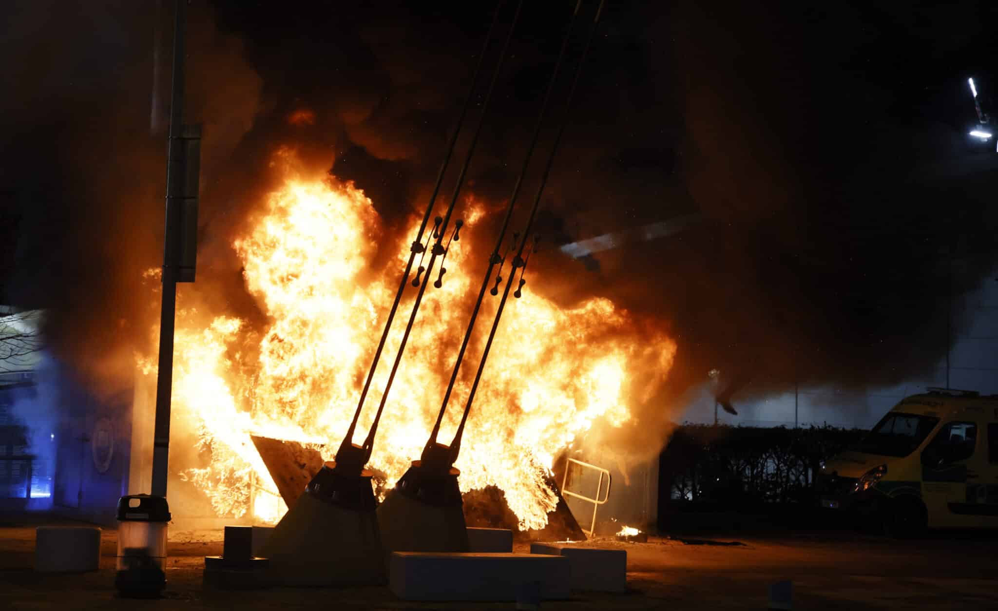 incendio previo al manchester city vs brujas