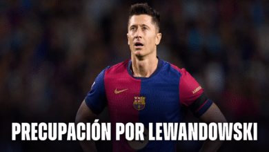 Robert Lewandowski salió lesionado en Barcelona