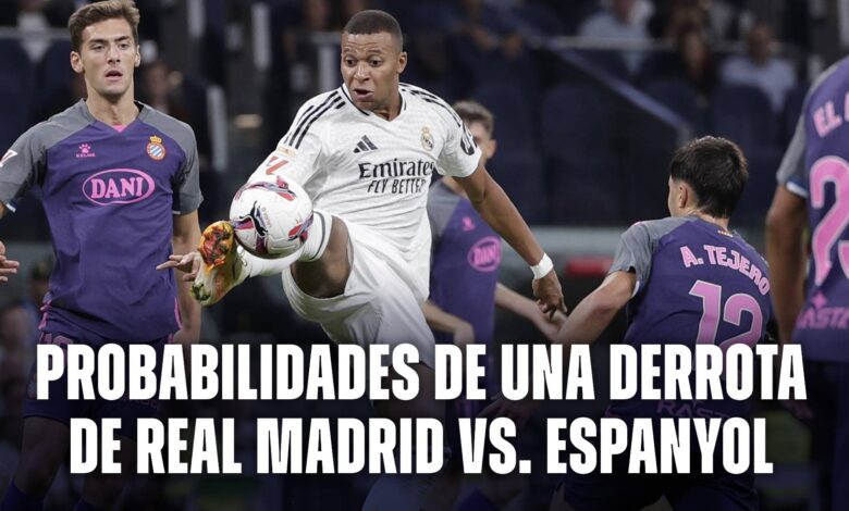 Real Madrid vs Espanyol de Barcelona: probabilidades de una derrota del Merengue
