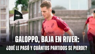 Giuliano Galoppo es baja en River por lesión