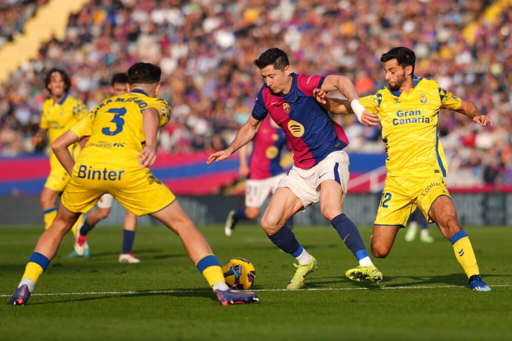 Las Palmas vs Barcelona Robert Lewandowski