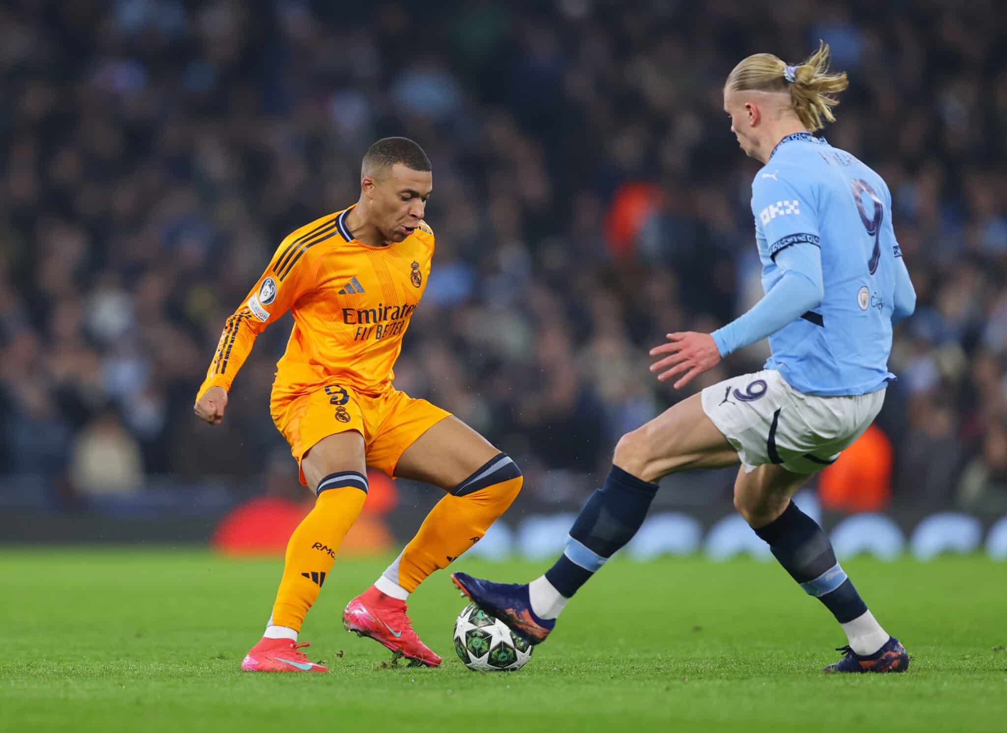 mbappe y haaland, Manchester City vs. Real Madrid en la Champions League