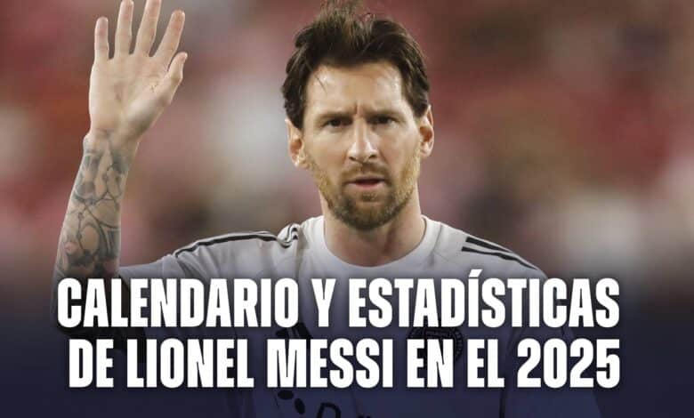 Calendario y estadísticas de Lionel Messi en el 2025