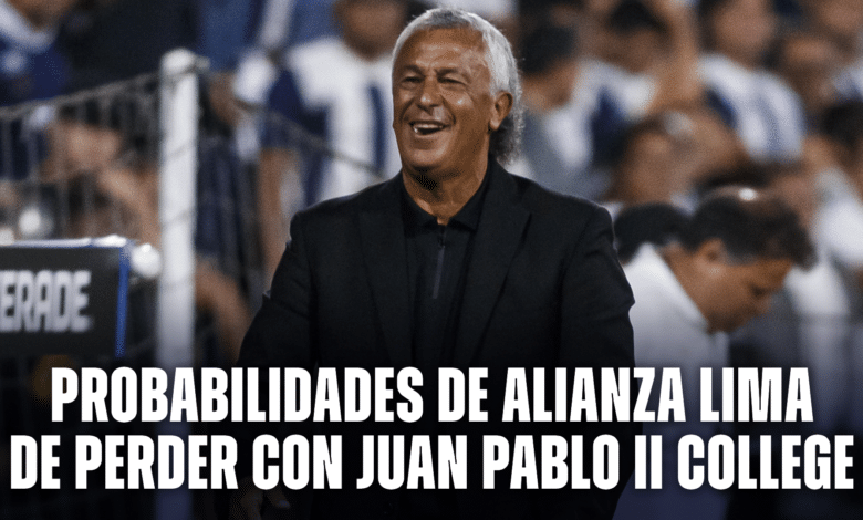 Alianza Lima y sus probabilidades de perder contra Juan Pablo II College.