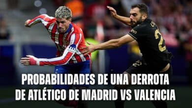 Probabilidades de una derrota de Atlético de Madrid vs Valencia