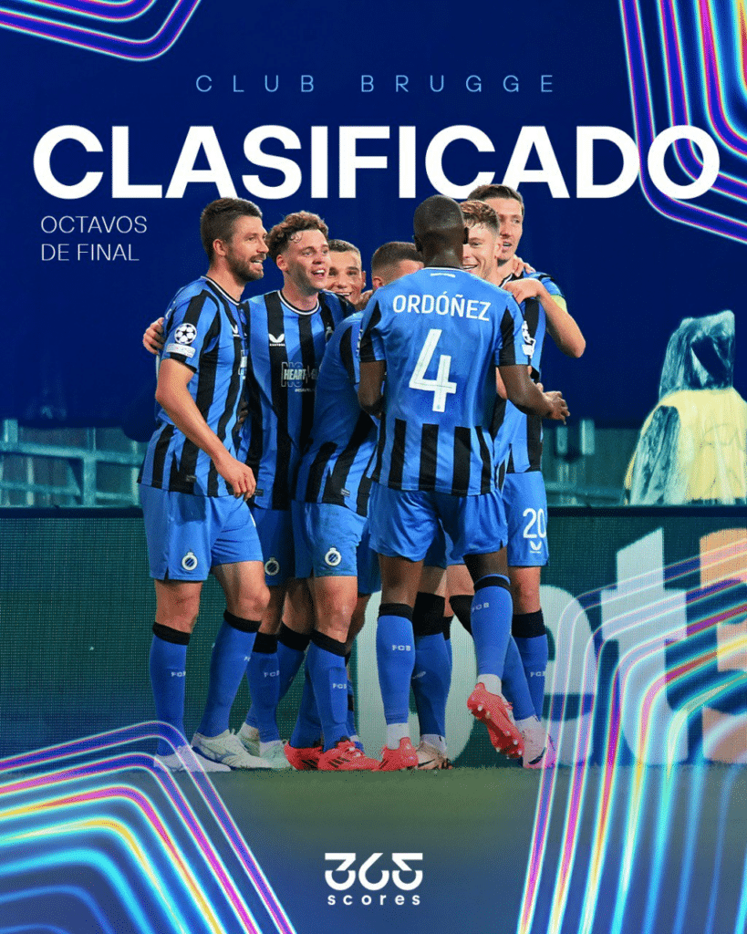 Brujas está en los octavos de final de la Champions League.