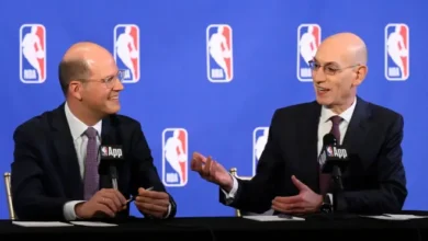 Andreas Zagklis, Secretario General de FIBA y Adam Silver, comisionado de la NBA.