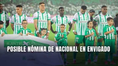 Envigado vs. Atlético Nacional Liga BetPlay 2025 nómina