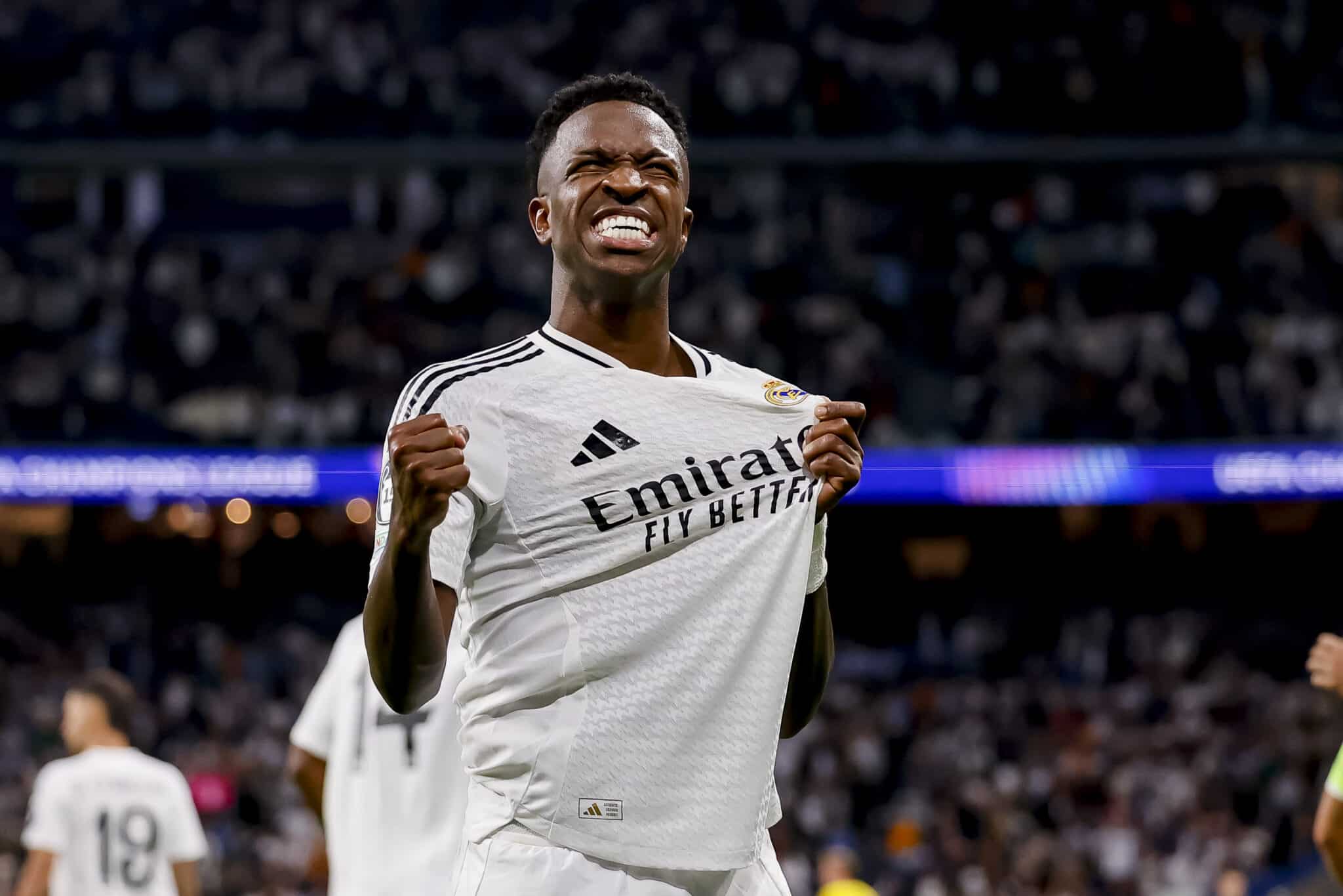 Vinicius Jr hoy y un grito de gol, real madrid entre los mejores equipos del mundo