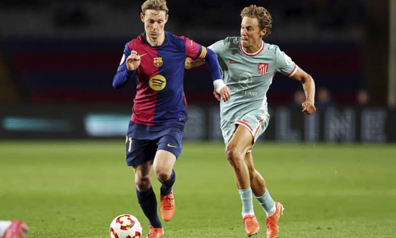 Frenkie De Jong Marcos Llorente Atlético Madrid vs Barcelona