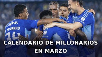 Millonarios calendario marzo