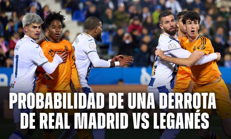 Probable derrota de Real Madrid vs Leganés por LaLiga de España.