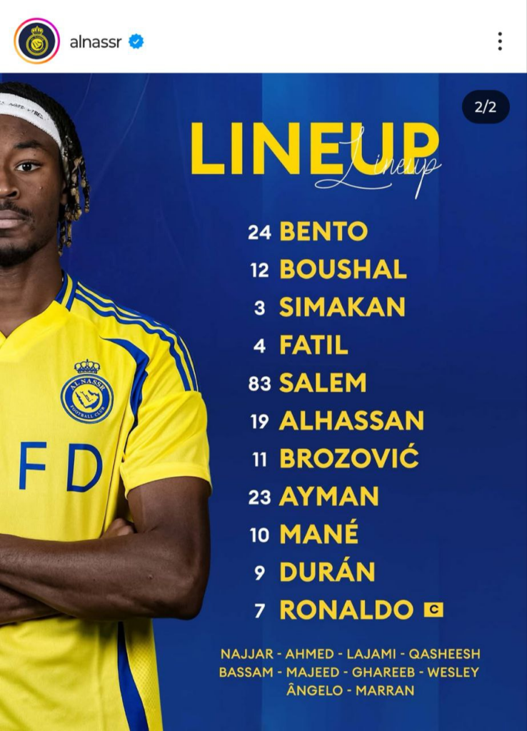 alineacion de al nassr hoy