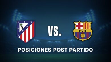 posiciones de la liga española post atleti vs barcelona