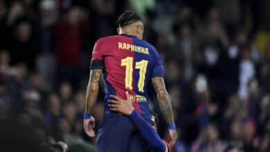 Así fue el gol de Raphinha vs Valencia (Getty Images)