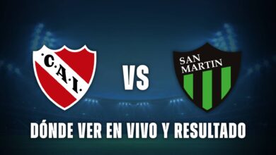 Independiente vs San Martín de San Juan resultado en vivo