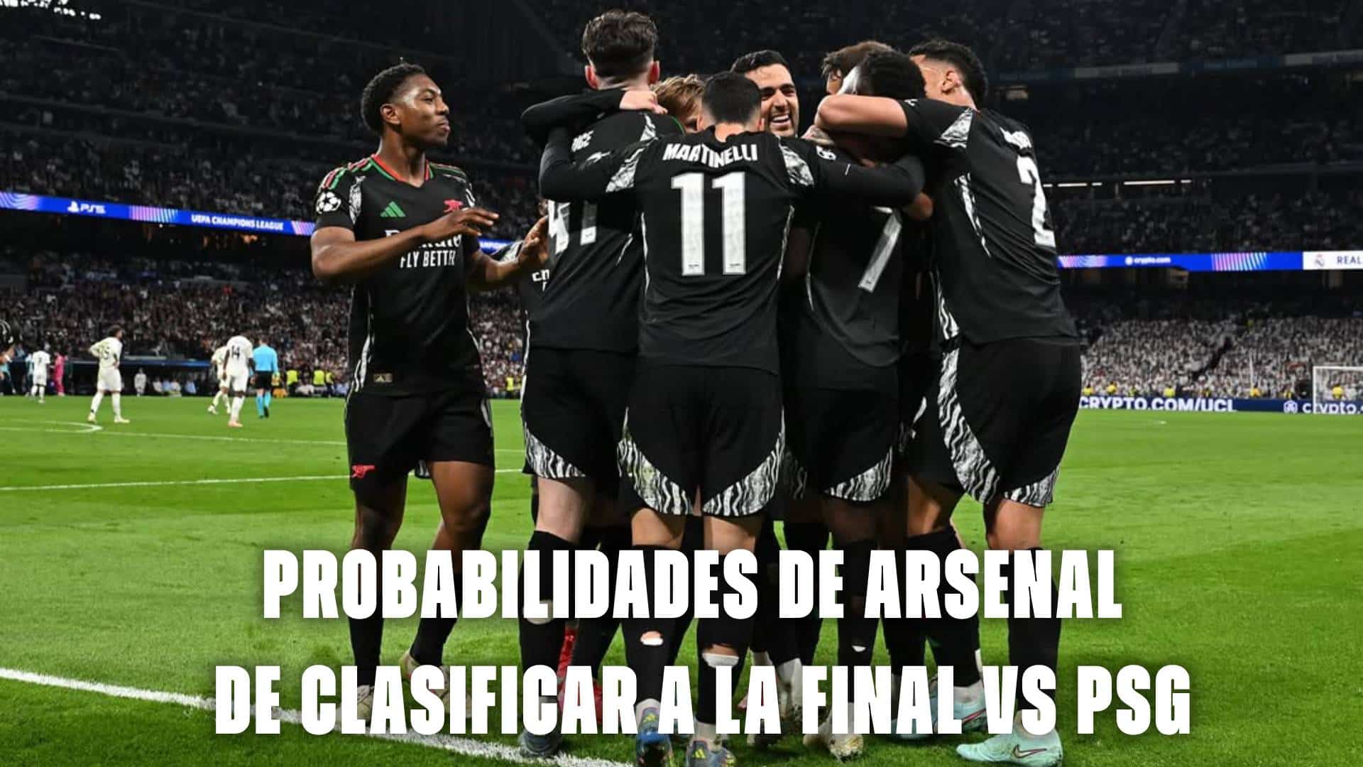 Probabilidades de Arsenal de clasificar a la final vs PSG.