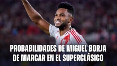 Probabilidades de Miguel Borja de marcar en el superclásico River vs Boca