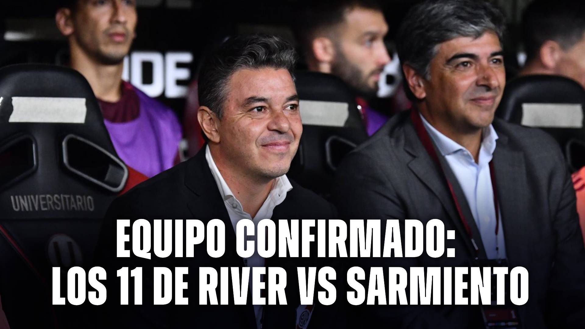 Equipo confirmado: los 11 de River hoy vs Sarmiento de Junín