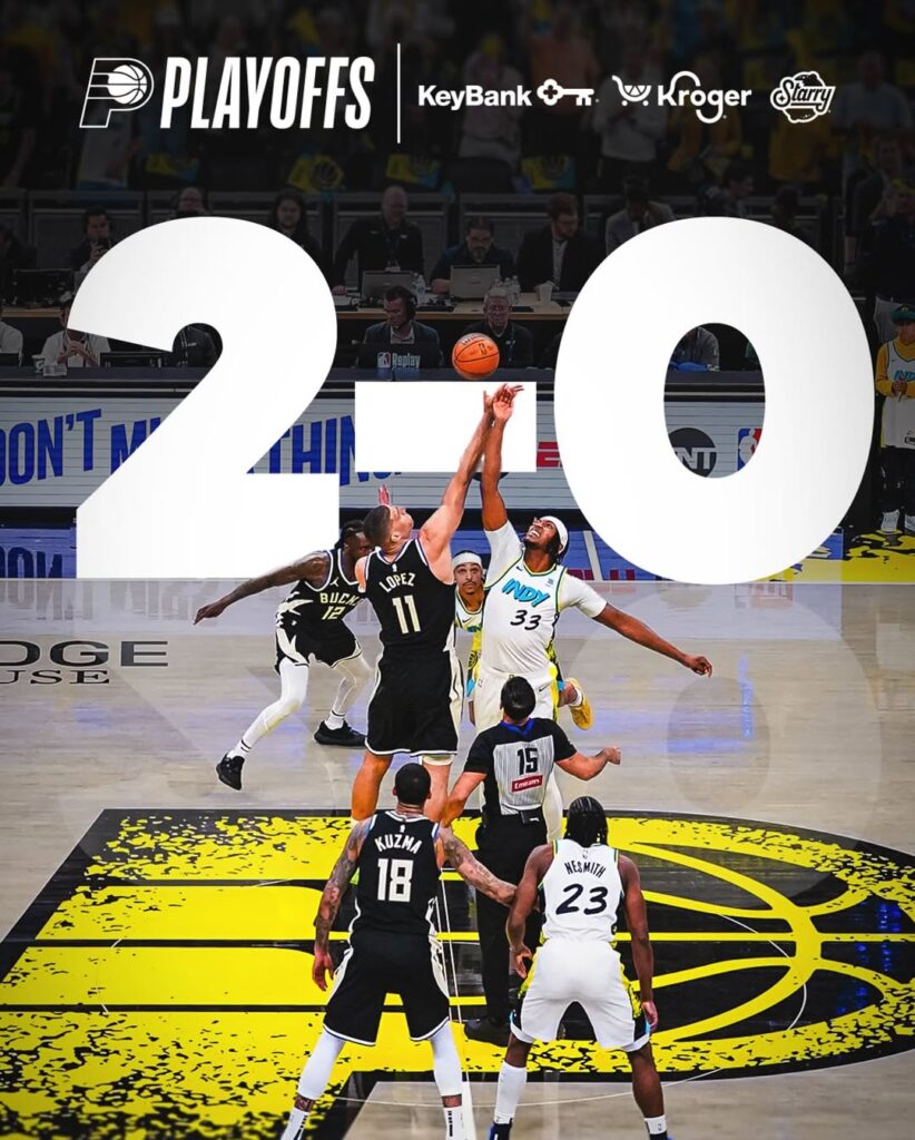 Pacers vs Bucks jugará el Juego 3 de los Playoffs de la NBA. 