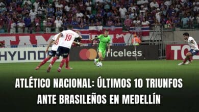Atlético Nacional últimos 10 triunfos ante brasileños en Medellín por Copa Libertadores