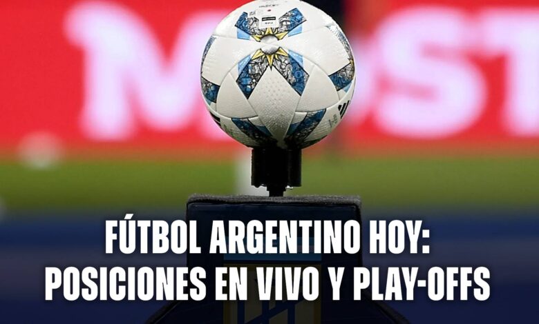 Fútbol Argentino hoy: posiciones en vivo y como quedan los play-offs