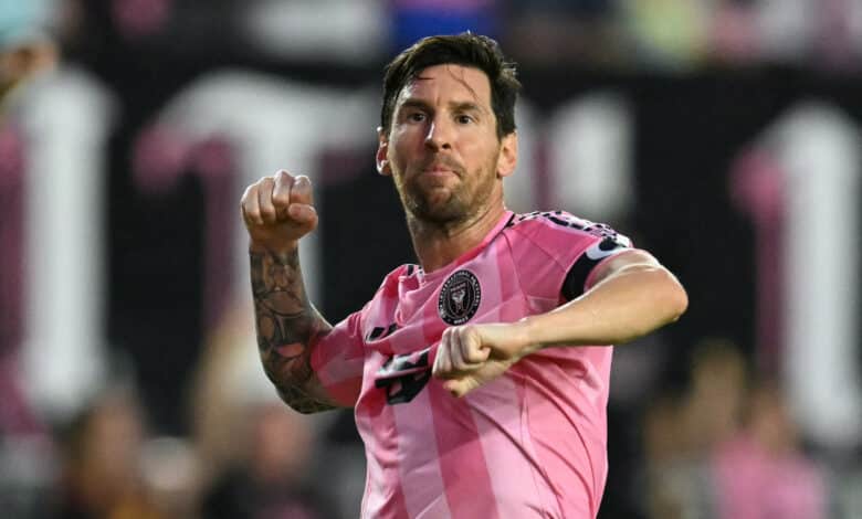 El festejo de Lionel Messi hoy tras el gol vs Montreal