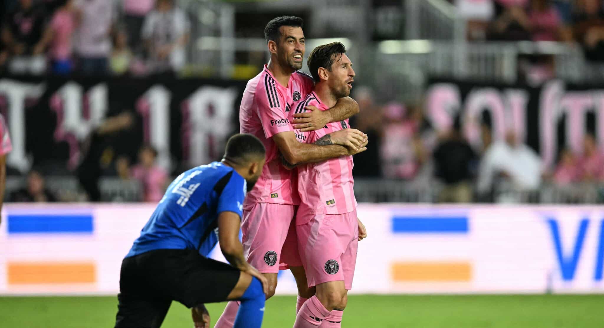 El festejo de Lionel Messi hoy tras el gol vs Montreal