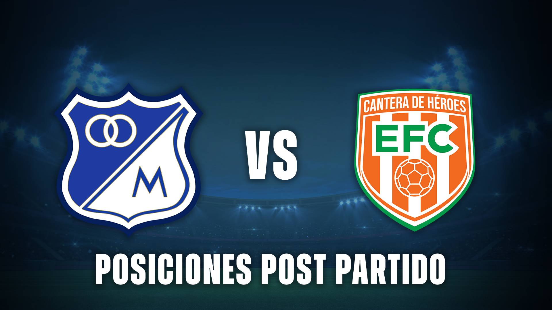 Millonarios vs Envigado posiciones post partido