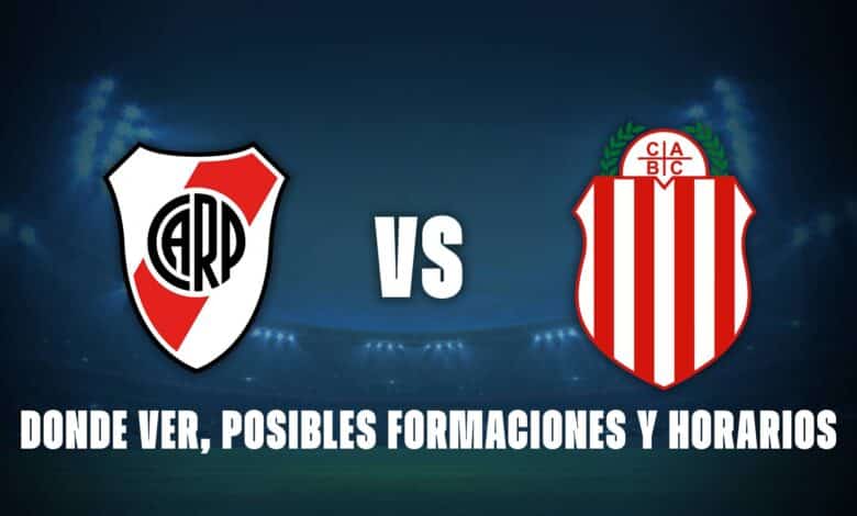 River vs Barracas Central: donde ver, posibles formaciones y horarios.