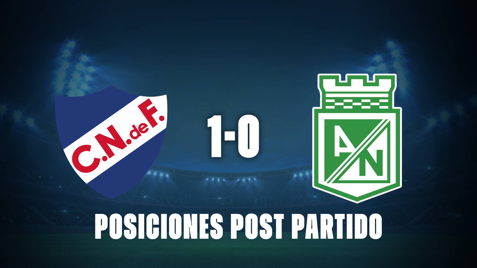 Nacional 1-0 Atlético Nacional: posiciones en la tabla de la Copa Libertadores