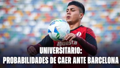 Universitario: probabilidad de caer vs Barcelona.