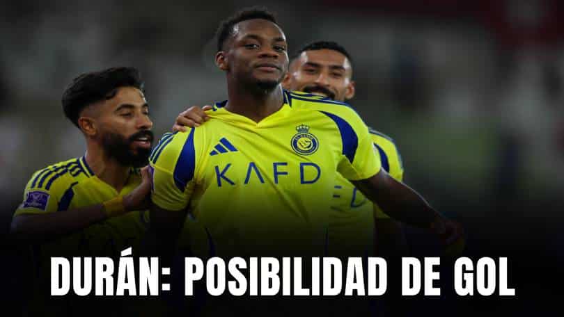 Jhon Durán probabilidad de gol