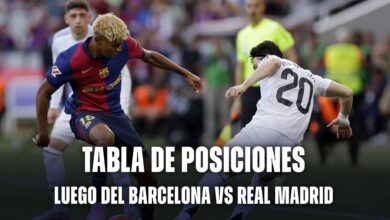 Barcelona vs Real Madrid: tabla de posiciones