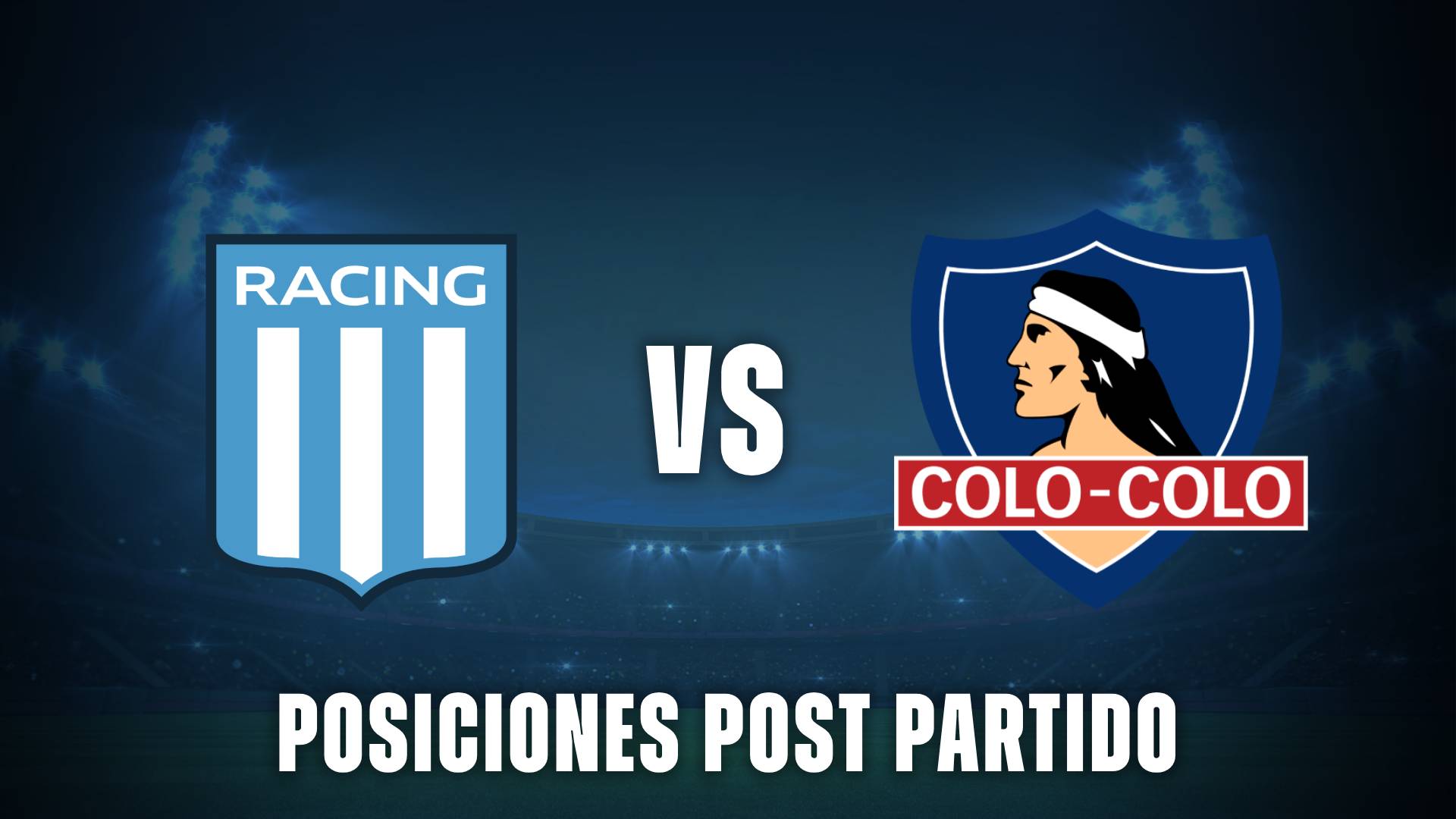 Racing vs Colo Colo posiciones post partido