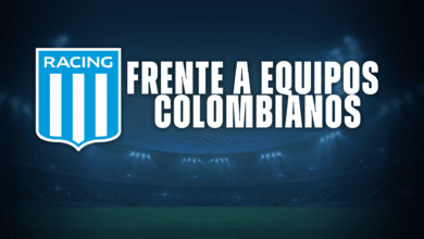 Racing frente a equipos colombianos en la historia de las Copas.