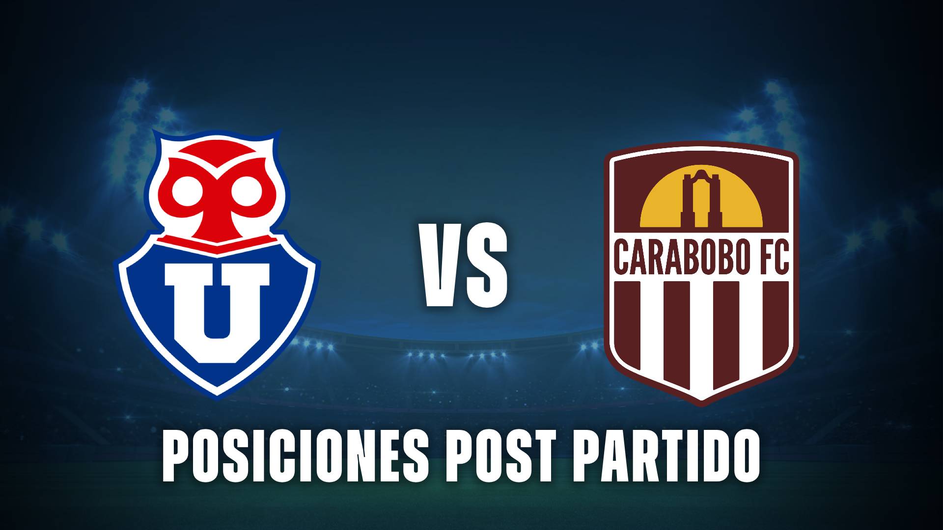 Universidad de Chile vs Carabobo: tabla de posiciones